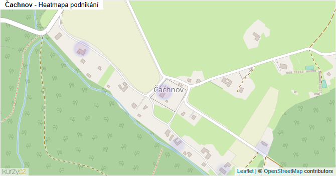 Čachnov - mapa podnikání
