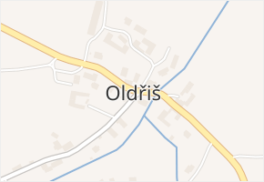 Oldřiš v obci Krouna - mapa části obce