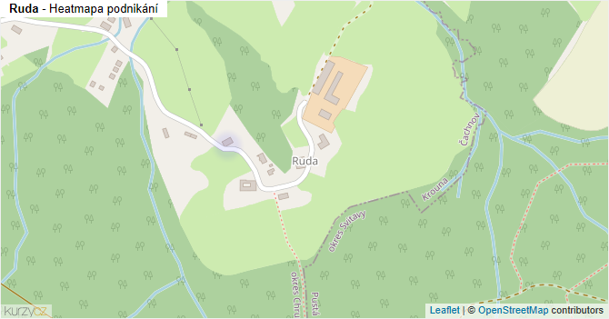 Ruda - mapa podnikání
