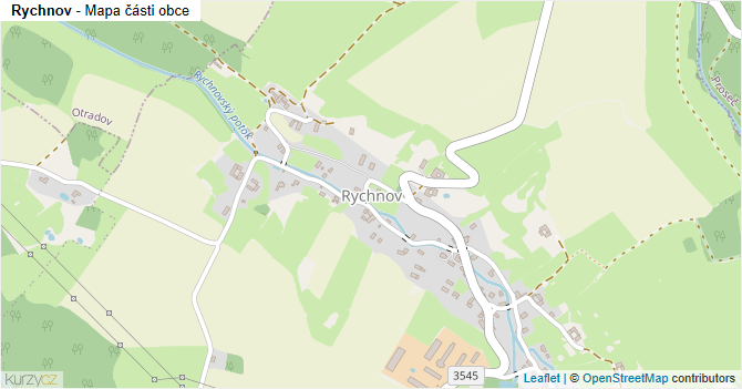 Rychnov - mapa části obce