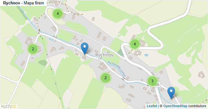 Rychnov - mapa firem