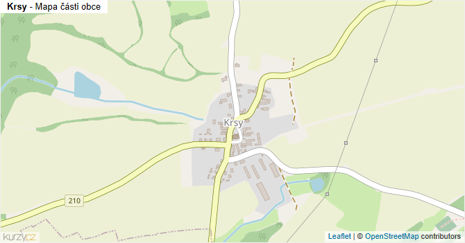 Krsy - mapa části obce