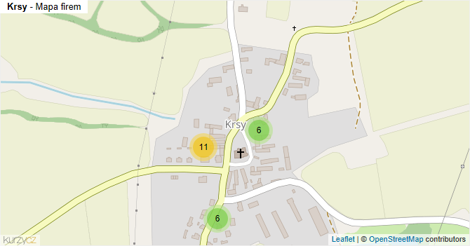Krsy - mapa firem