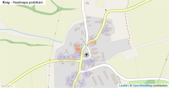 Krsy - mapa podnikání