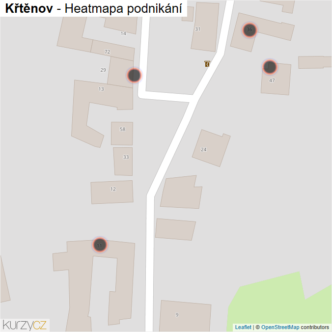 Mapa Křtěnov - Firmy v obci.
