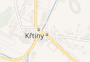 Křtiny v obci Křtiny - mapa části obce