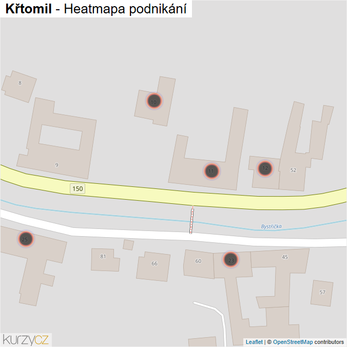 Mapa Křtomil - Firmy v obci.