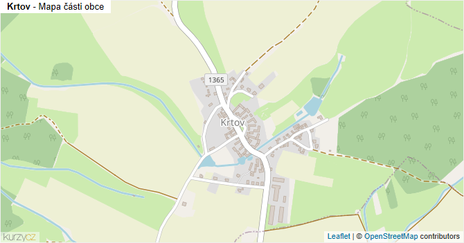 Krtov - mapa části obce