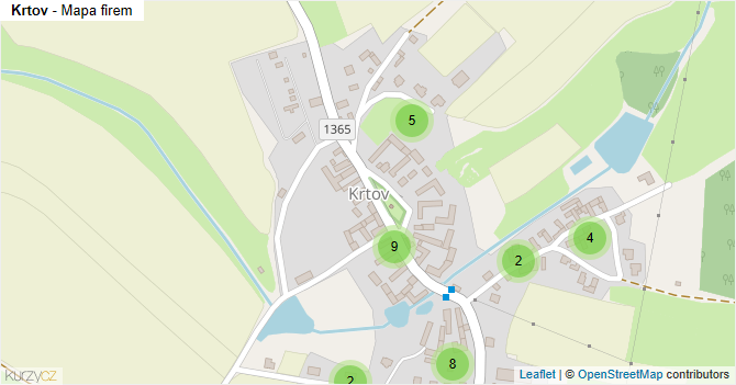 Krtov - mapa firem