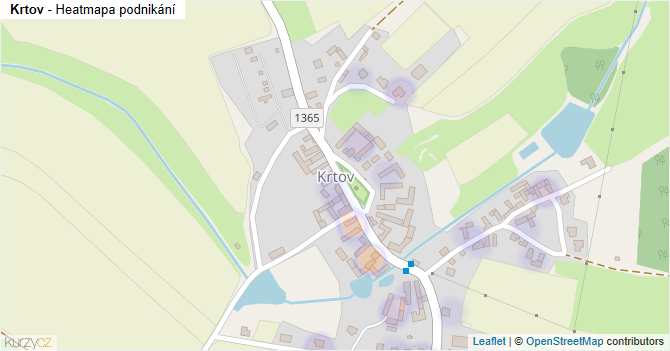 Krtov - mapa podnikání