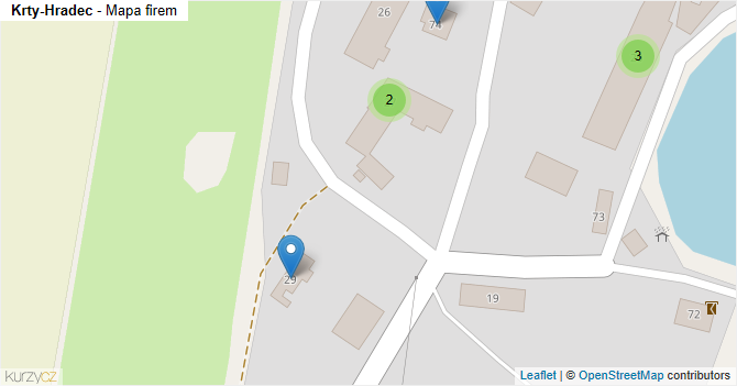 Krty-Hradec - mapa firem