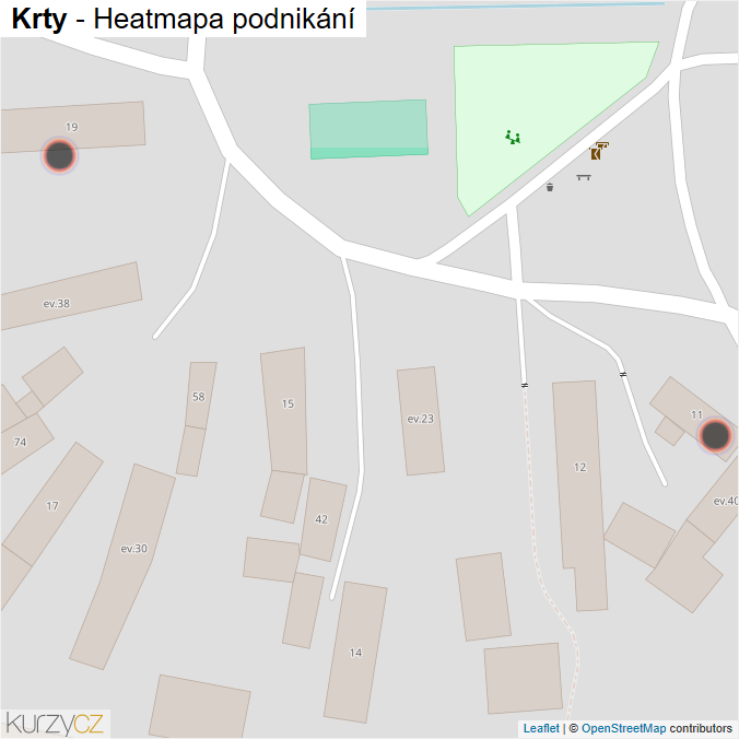 Mapa Krty - Firmy v obci.