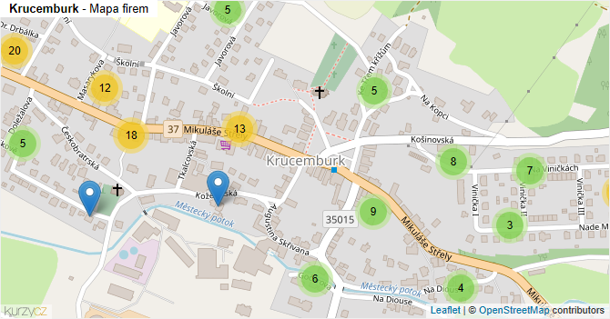 Krucemburk - mapa firem