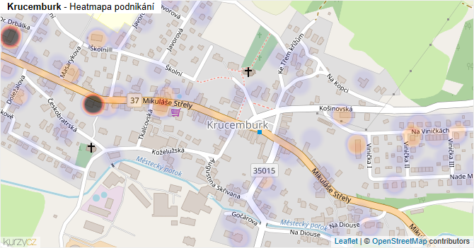 Krucemburk - mapa podnikání