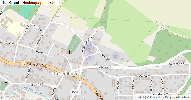Na Kopci - mapa podnikání
