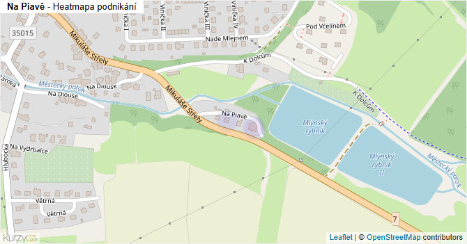 Na Piavě - mapa podnikání