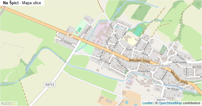 Na Špici - mapa ulice