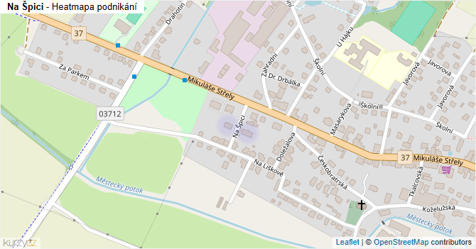 Na Špici - mapa podnikání