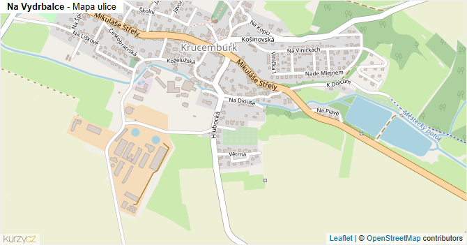Na Vydrbalce - mapa ulice