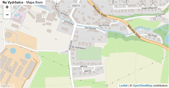 Na Vydrbalce - mapa firem