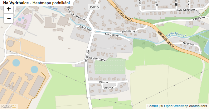 Na Vydrbalce - mapa podnikání