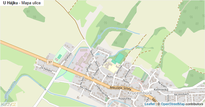U Hájku - mapa ulice