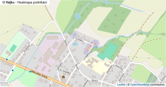 U Hájku - mapa podnikání