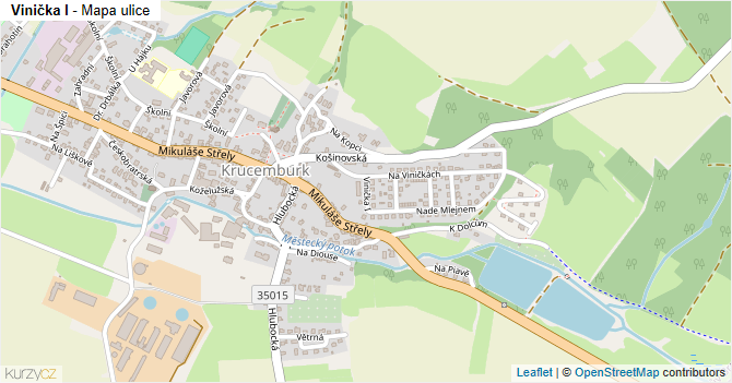 Vinička I - mapa ulice