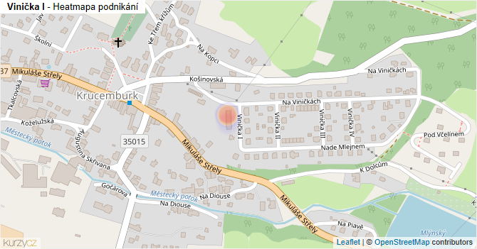 Vinička I - mapa podnikání