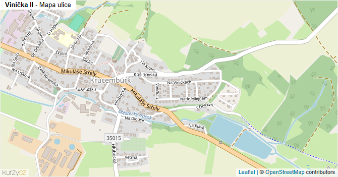 Vinička II - mapa ulice