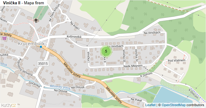 Vinička II - mapa firem