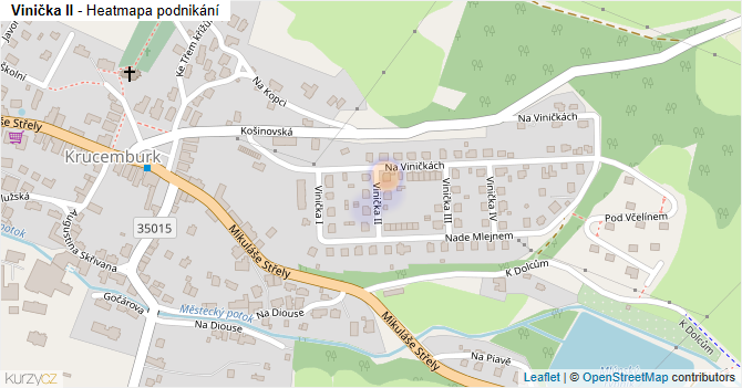 Vinička II - mapa podnikání
