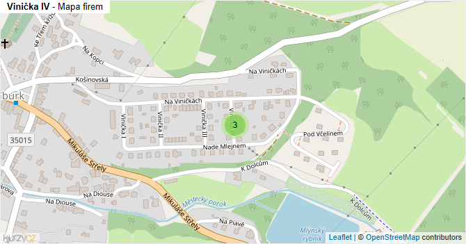 Vinička IV - mapa firem