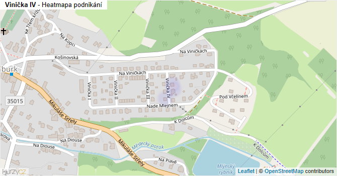 Vinička IV - mapa podnikání