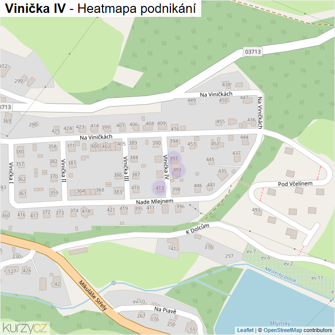 Mapa Vinička IV - Firmy v ulici.
