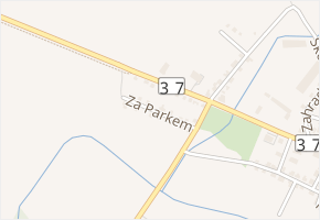 Za Parkem v obci Krucemburk - mapa ulice