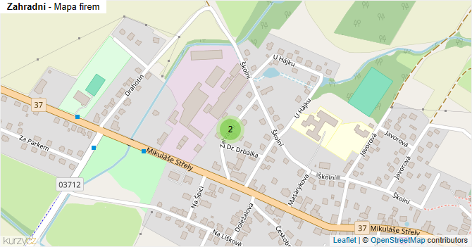 Zahradní - mapa firem