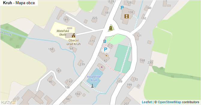 Kruh - mapa obce
