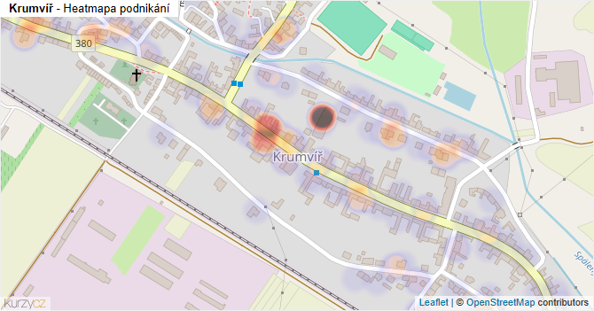 Krumvíř - mapa podnikání