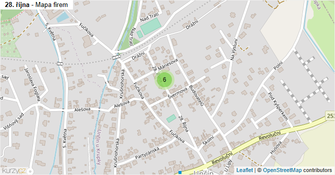 28. října - mapa firem