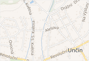 Alešova v obci Krupka - mapa ulice
