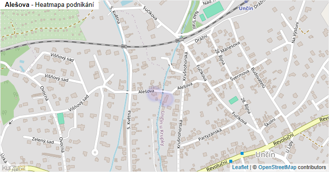 Alešova - mapa podnikání