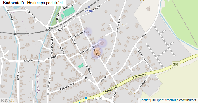 Budovatelů - mapa podnikání
