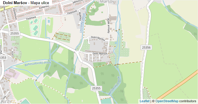 Dolní Maršov - mapa ulice