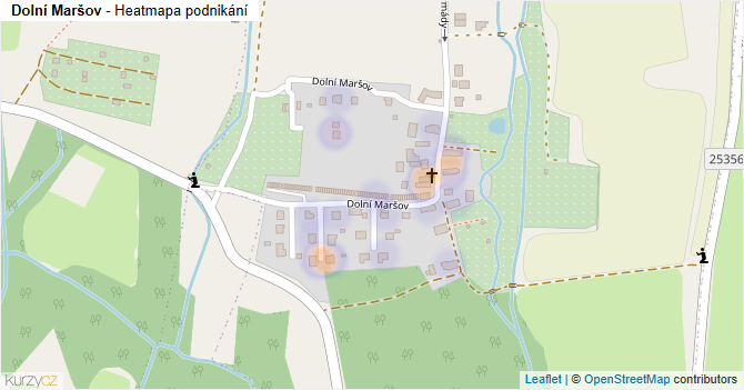 Dolní Maršov - mapa podnikání