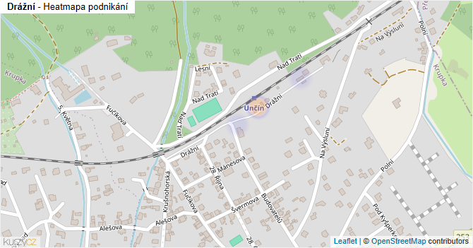 Drážní - mapa podnikání