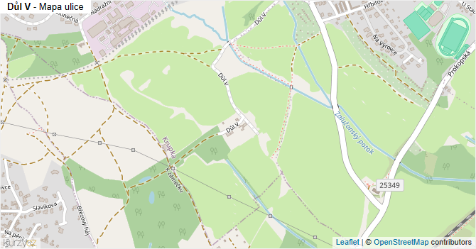 Důl V - mapa ulice