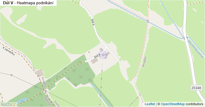 Důl V - mapa podnikání