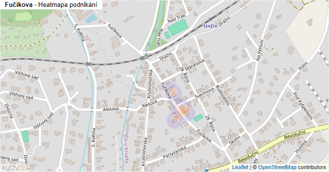 Fučíkova - mapa podnikání