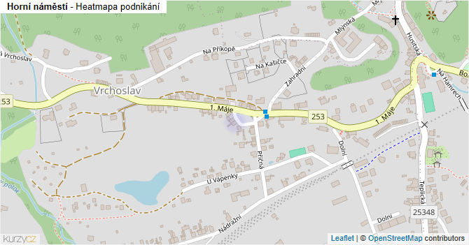 Horní náměstí - mapa podnikání